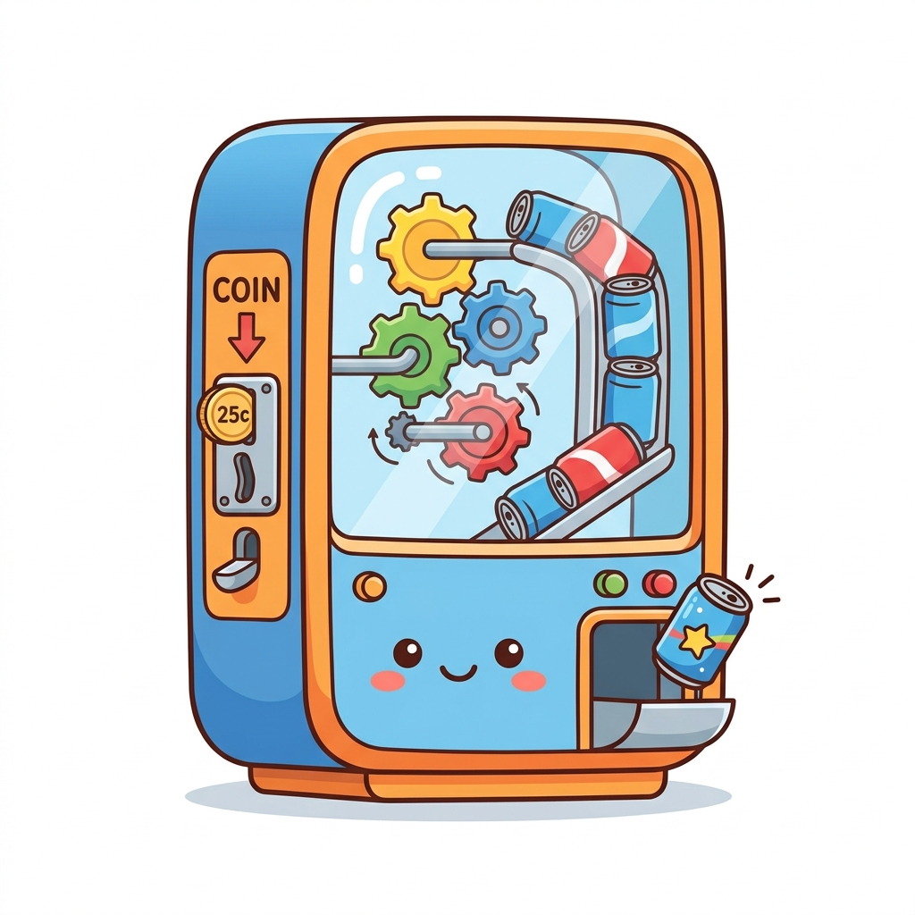 Function Vending Machine Illustration