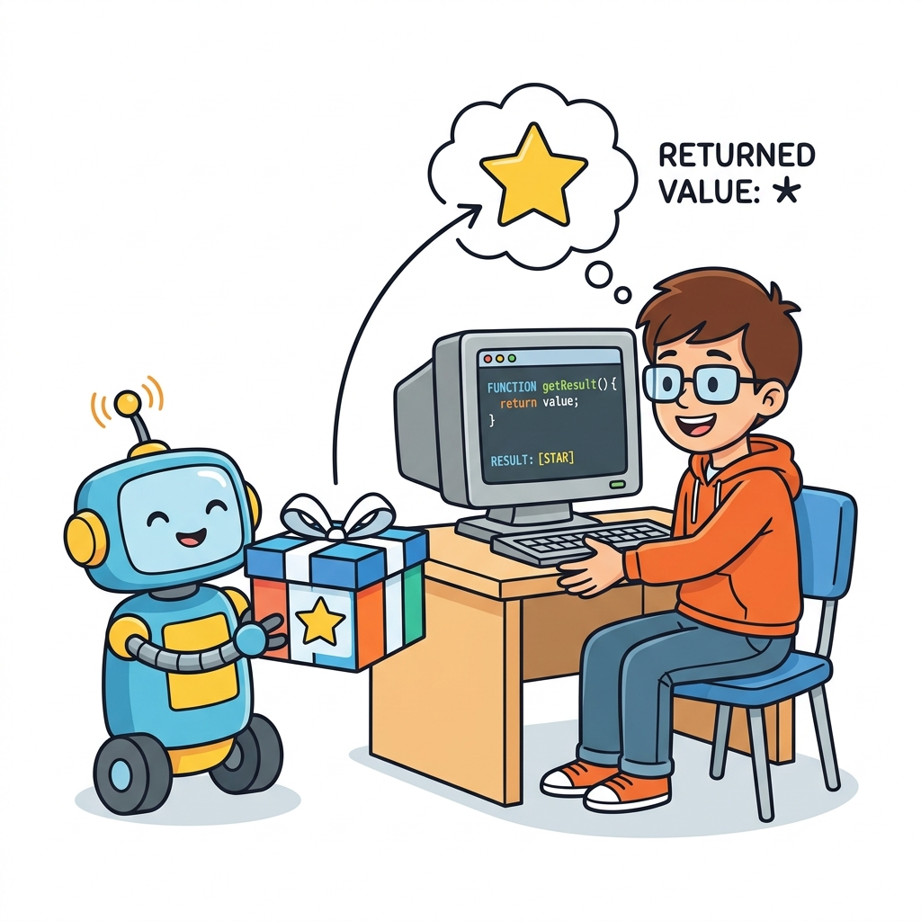 Function Return Concept Cartoon