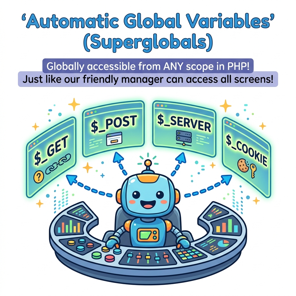 Superglobals Concept Cartoon