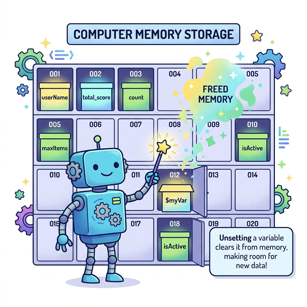 Variables and Memory Concept Cartoon