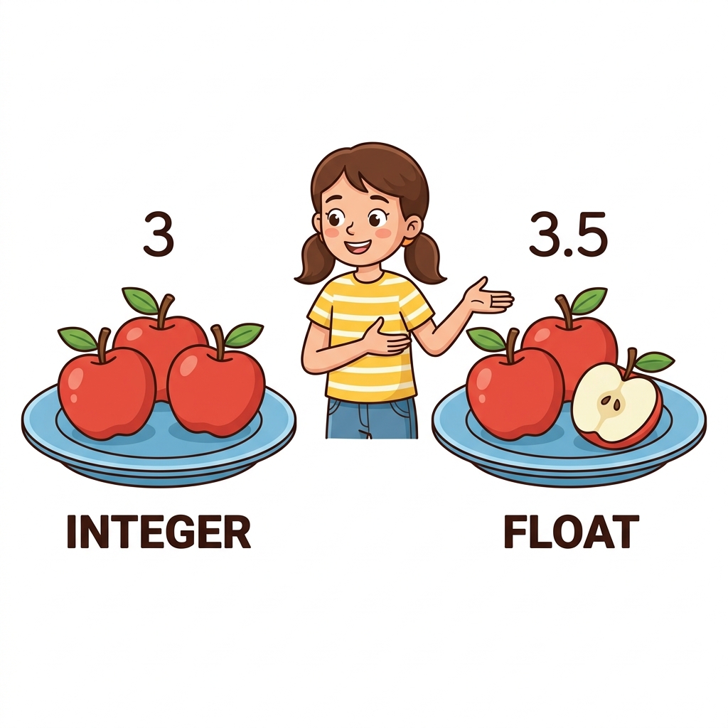 Float vs Integer Concept Cartoon