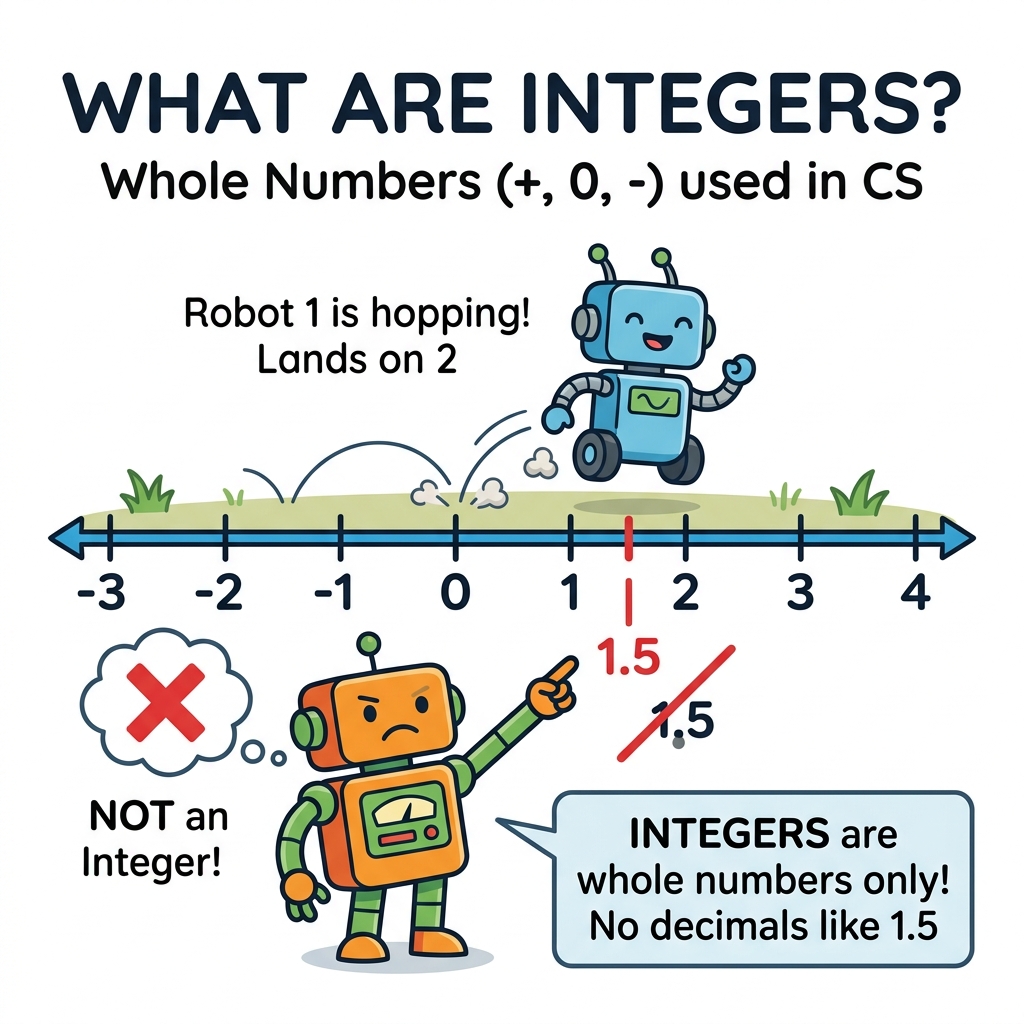 Integer Concept Cartoon