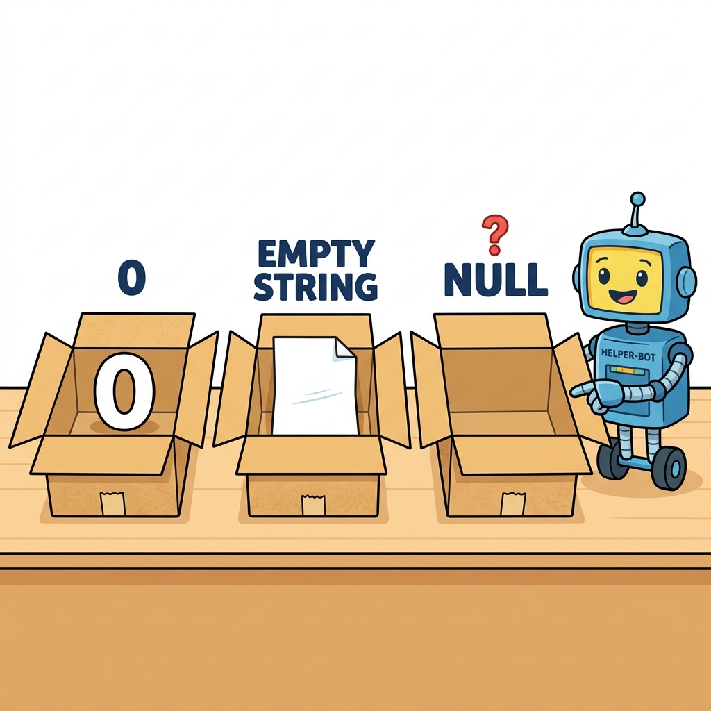 NULL Concept Cartoon